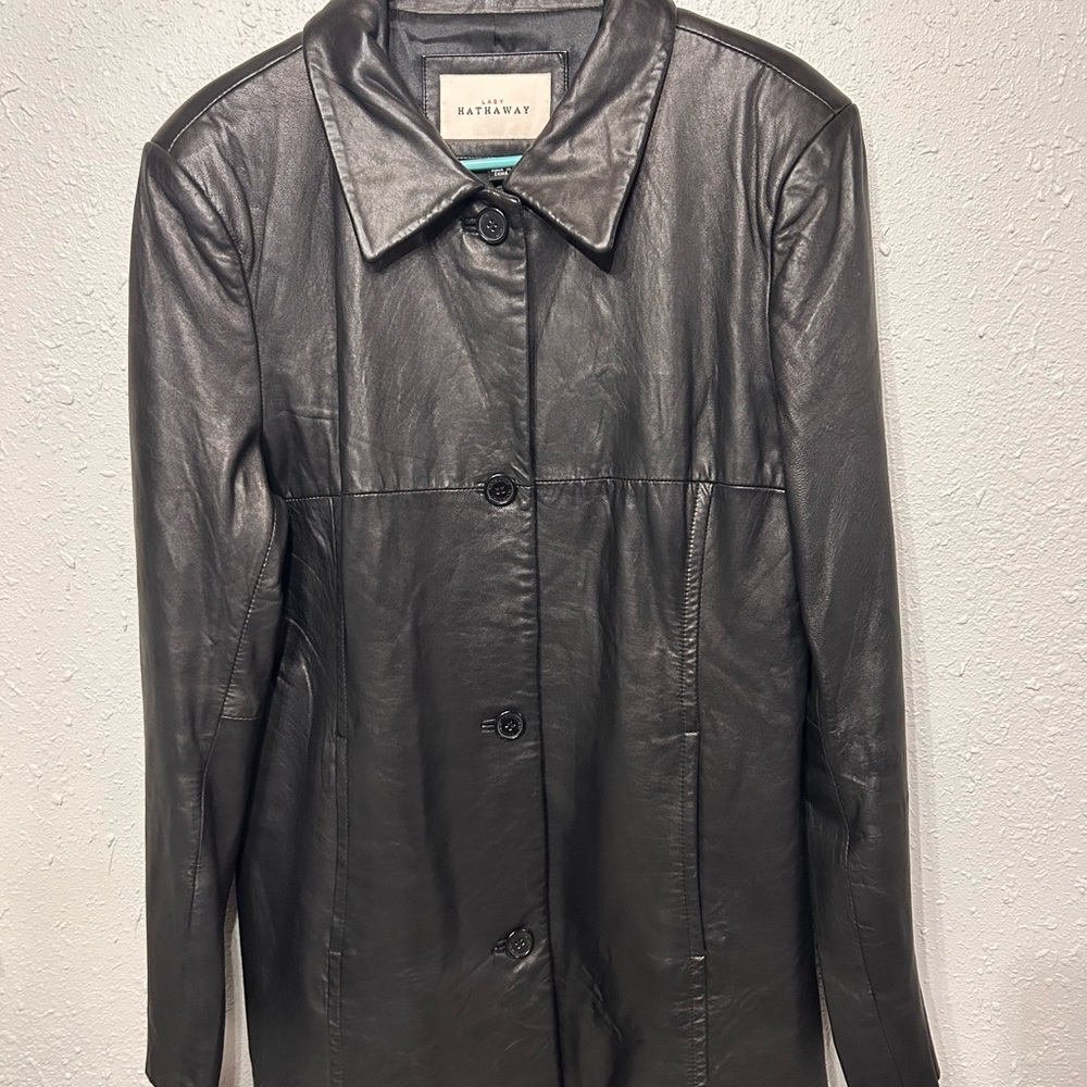 Lady Hathaway Women’s Large Leather Black Jacket